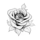 Rose with Love Loyalty Liberty on it tattoo design idea