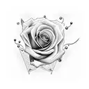 Rose with Love Loyalty Liberty on it tattoo design idea