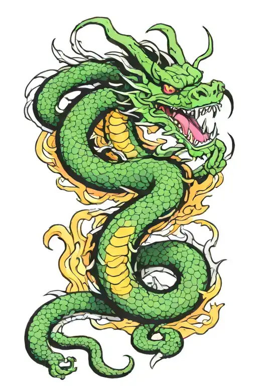 shenron dragon ball  tattoo design idea