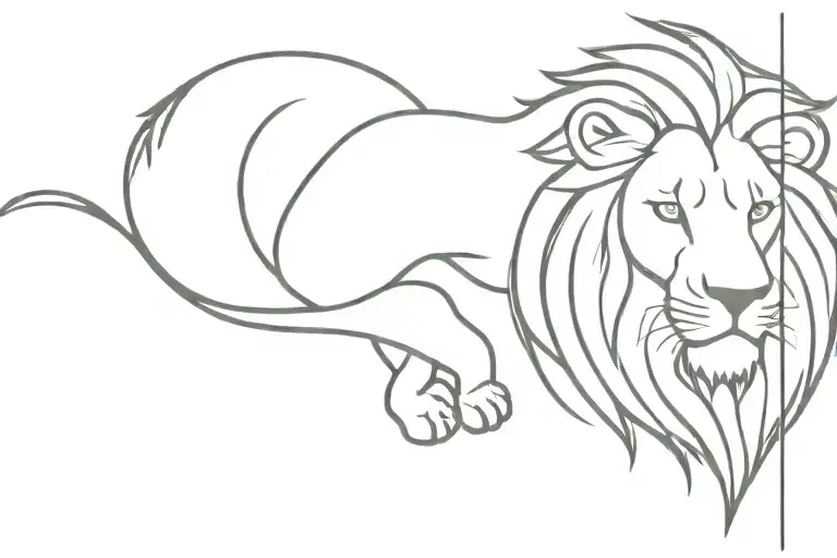 lion symbol for serenity courage wisdom tattoo design idea