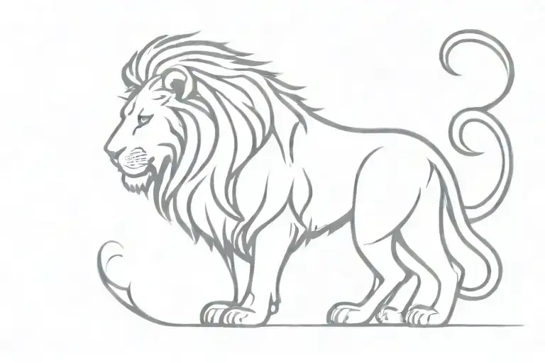 lion courage serenity wisdom tattoo design idea