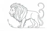 lion courage serenity wisdom tattoo design idea