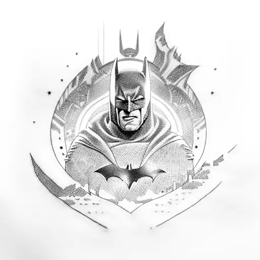 Batman, mythology, history, islam tattoo design idea