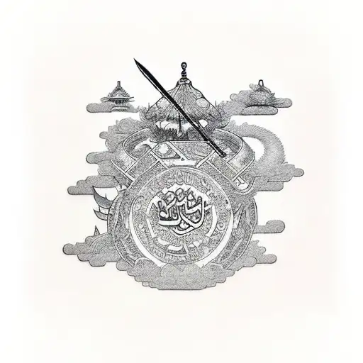 mythology, history, islam tattoo design idea