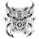 devil girls tattoo design idea