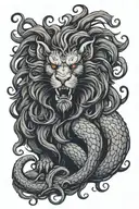 greek mythical creature, manticore, hydra, medusa tattoo design idea