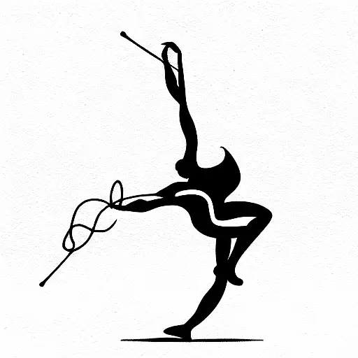 rhythmic gymnastics tattoo design idea