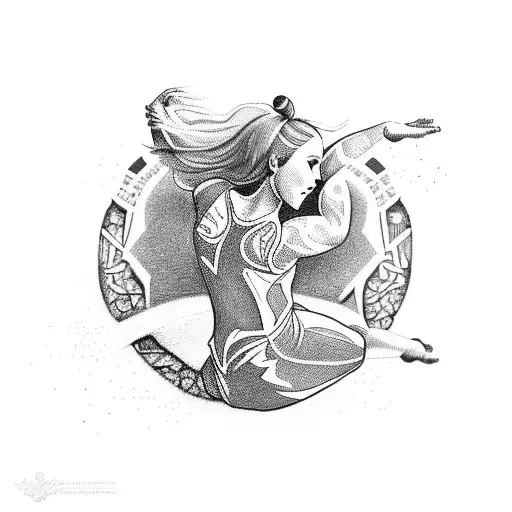 gymnastics tattoo design idea