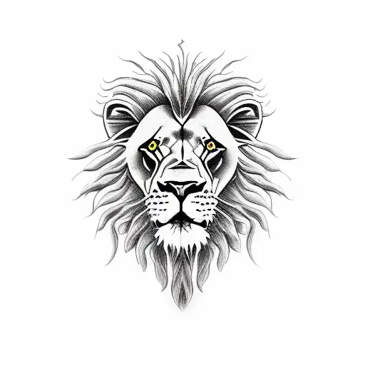 lion love scorpion tattoo design idea