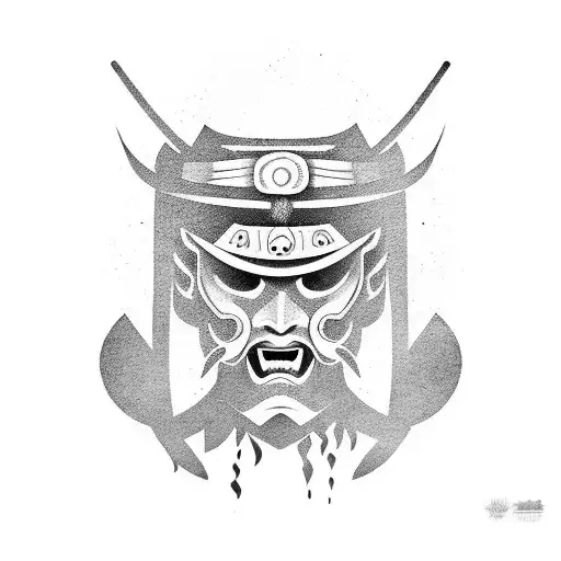 japanese warrior tattoo design idea