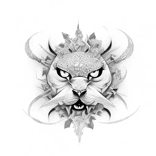 defeating anxiety tattoo design idea