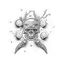 defeating anxiety tattoo design idea