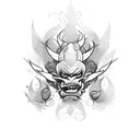 balinese hellboy tattoo design idea