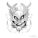 balinese hellboy tattoo design idea