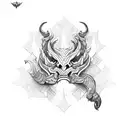 balinese hellboy tattoo design idea