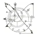 arrow and compass tattoo design idea