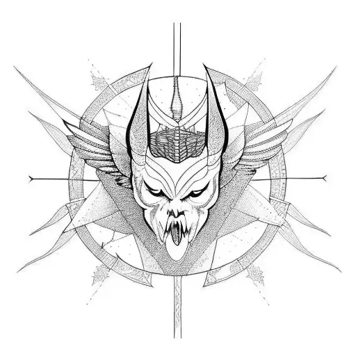 Lucifer of birds tattoo design idea