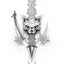sword tattoo design idea