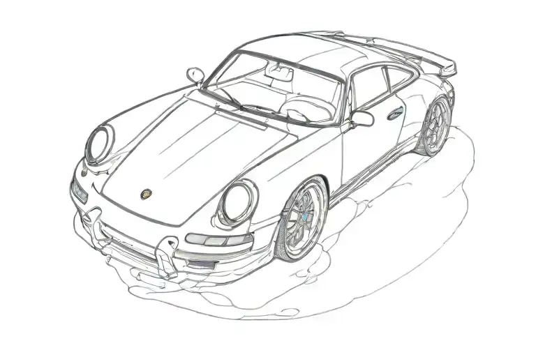 Porsche 911 3 6 tattoo design idea