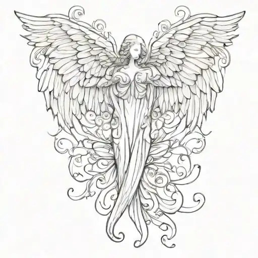 angel wings tattoo design idea