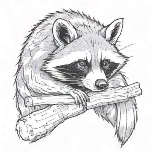racoons tattoo design idea