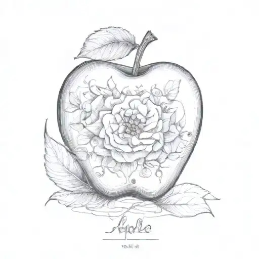 apple tattoo design idea