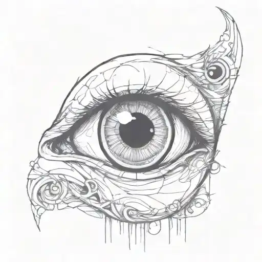 creepy big brother eye watching you tattoo design idea