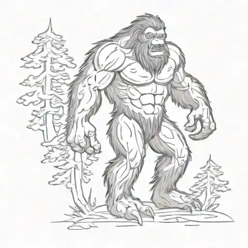 bigfoot if you were an expert tattoo design idea
