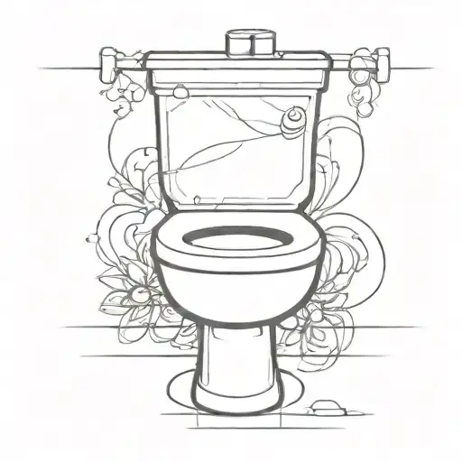 toilet tattoo design idea