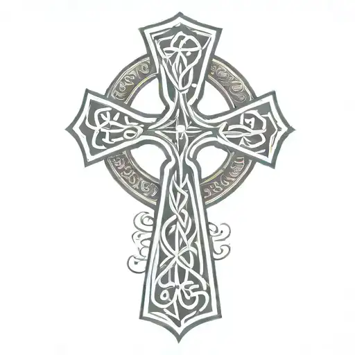 celtic cross tattoo design idea
