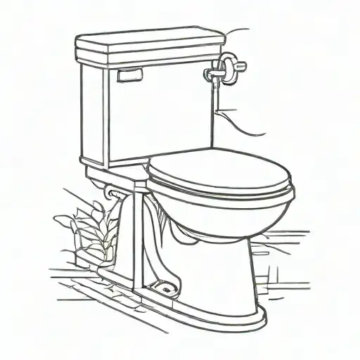 toilet tattoo design idea