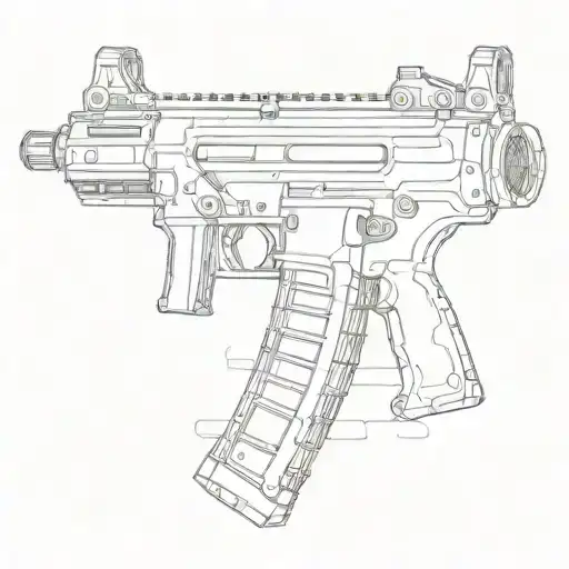 ar15 carbine tattoo design idea