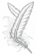 falling feather feather feather tattoo design idea