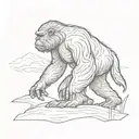 bigfoot  sillouette tattoo design idea