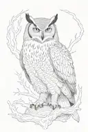 eagle owl and the grim reaper tattoo design idea