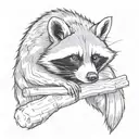 racoons tattoo design idea