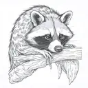 racoons tattoo design idea
