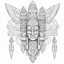 totem poles hawaii inspired tattoo design idea