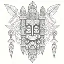 totem poles hawaii inspired tattoo design idea