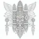 totem poles hawaii inspired tattoo design idea
