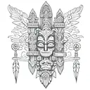 totem poles hawaii inspired tattoo design idea
