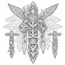 totem poles hawaii inspired tattoo design idea
