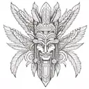 totem poles hawaii inspired tattoo design idea