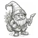 gnome tattoo design idea