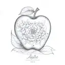 apple tattoo design idea