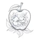 apple tattoo design idea