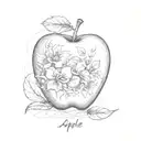 apple tattoo design idea