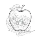 apple tattoo design idea