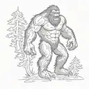 bigfoot if you were an expert tattoo design idea