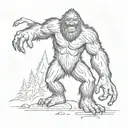 bigfoot if you were an expert tattoo design idea